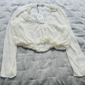 pearl layered zara top